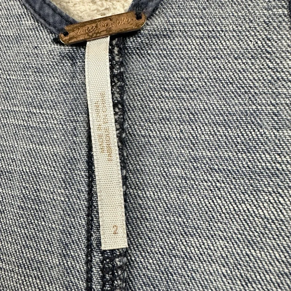 Free‎ People Denim Overalls Women's Size 2 Jump suit Boho Festival Retro Western - Picture 14 of 16